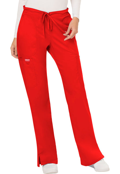 Cherokee Workwear Women's Mid-Rise Cargo Drawstring Pants WW120