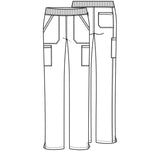 Cherokee Workwear Women's Mid-Rise Cargo Pants WW170