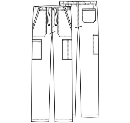 Cherokee Workwear Men's Drawstring Cargo Scrub Pants WW190