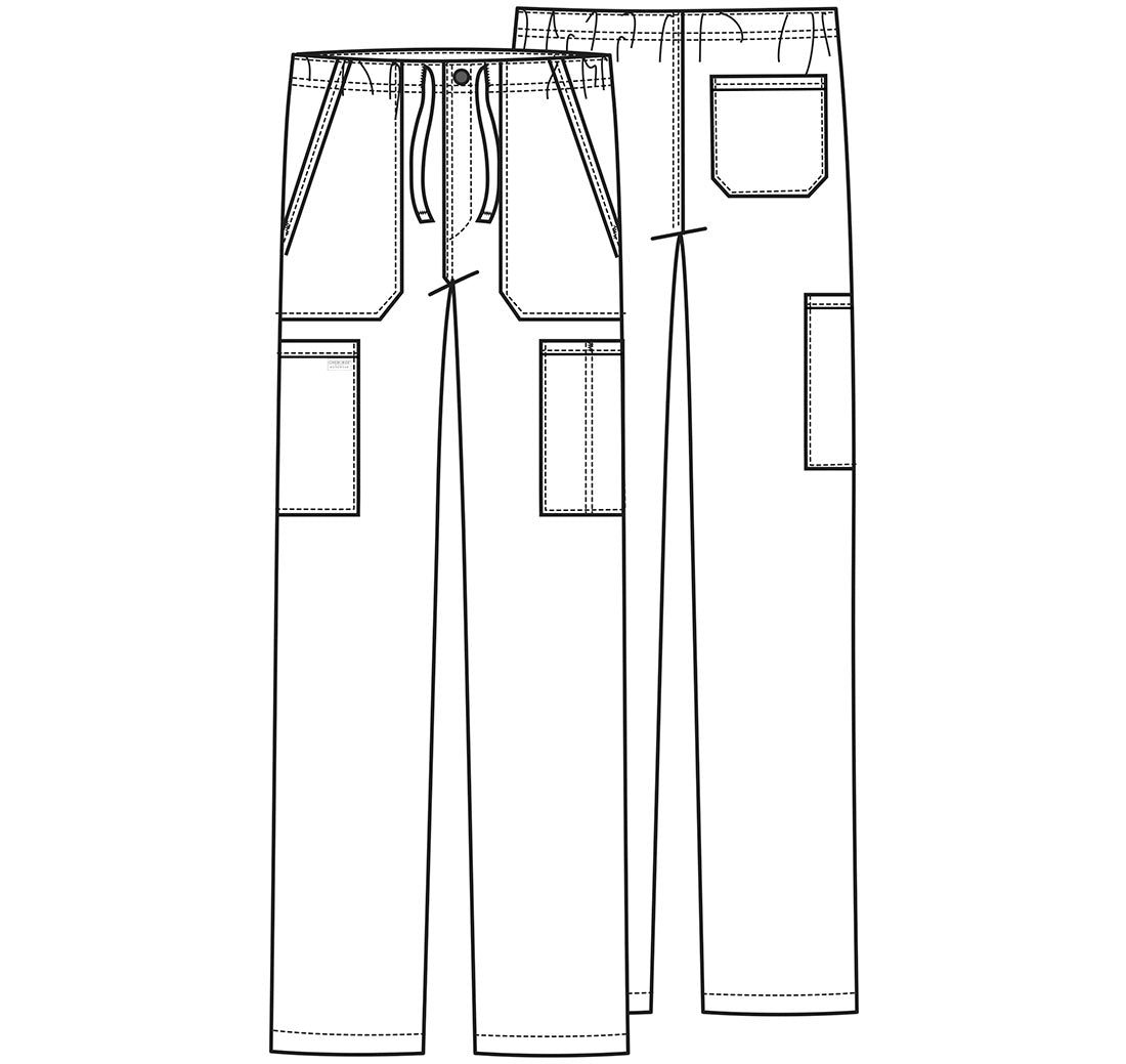 Cherokee Workwear Men's Drawstring Cargo Scrub Pants WW190