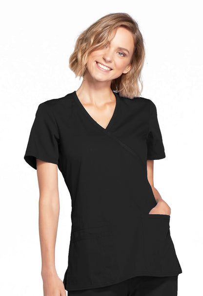 Cherokee Women's Mock Wrap Scrub Top WW650