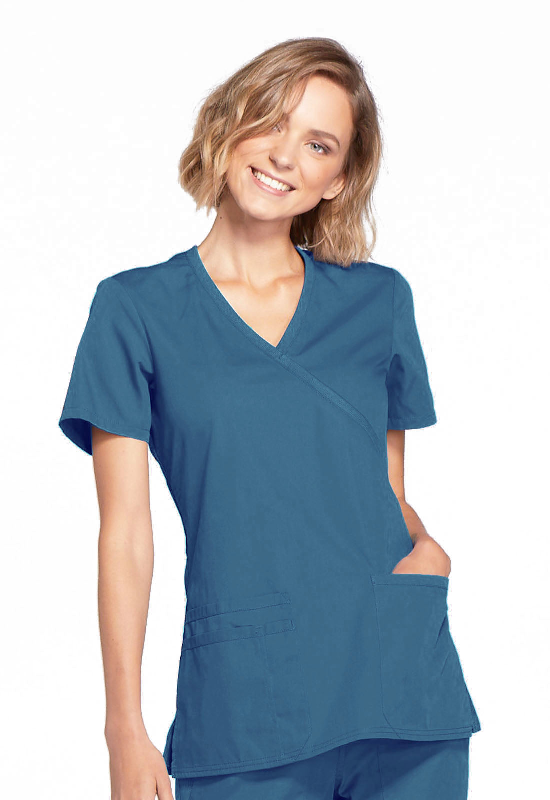 Cherokee Women's Mock Wrap Scrub Top WW650