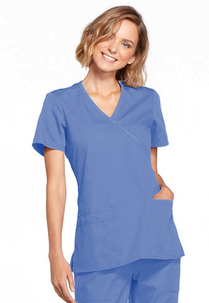 Cherokee Women's Mock Wrap Scrub Top WW650