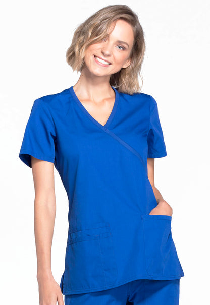 Cherokee Women's Mock Wrap Scrub Top WW650