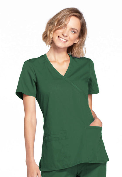 Cherokee Women's Mock Wrap Scrub Top WW650