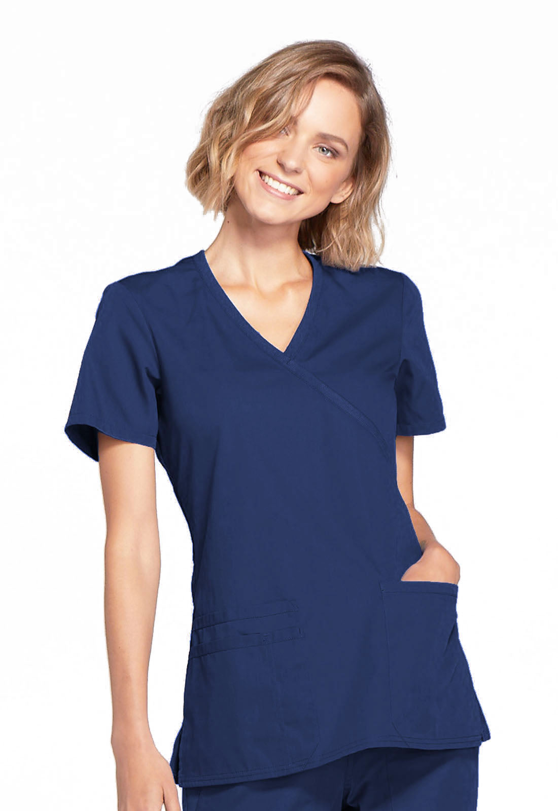 Cherokee Women's Mock Wrap Scrub Top WW650