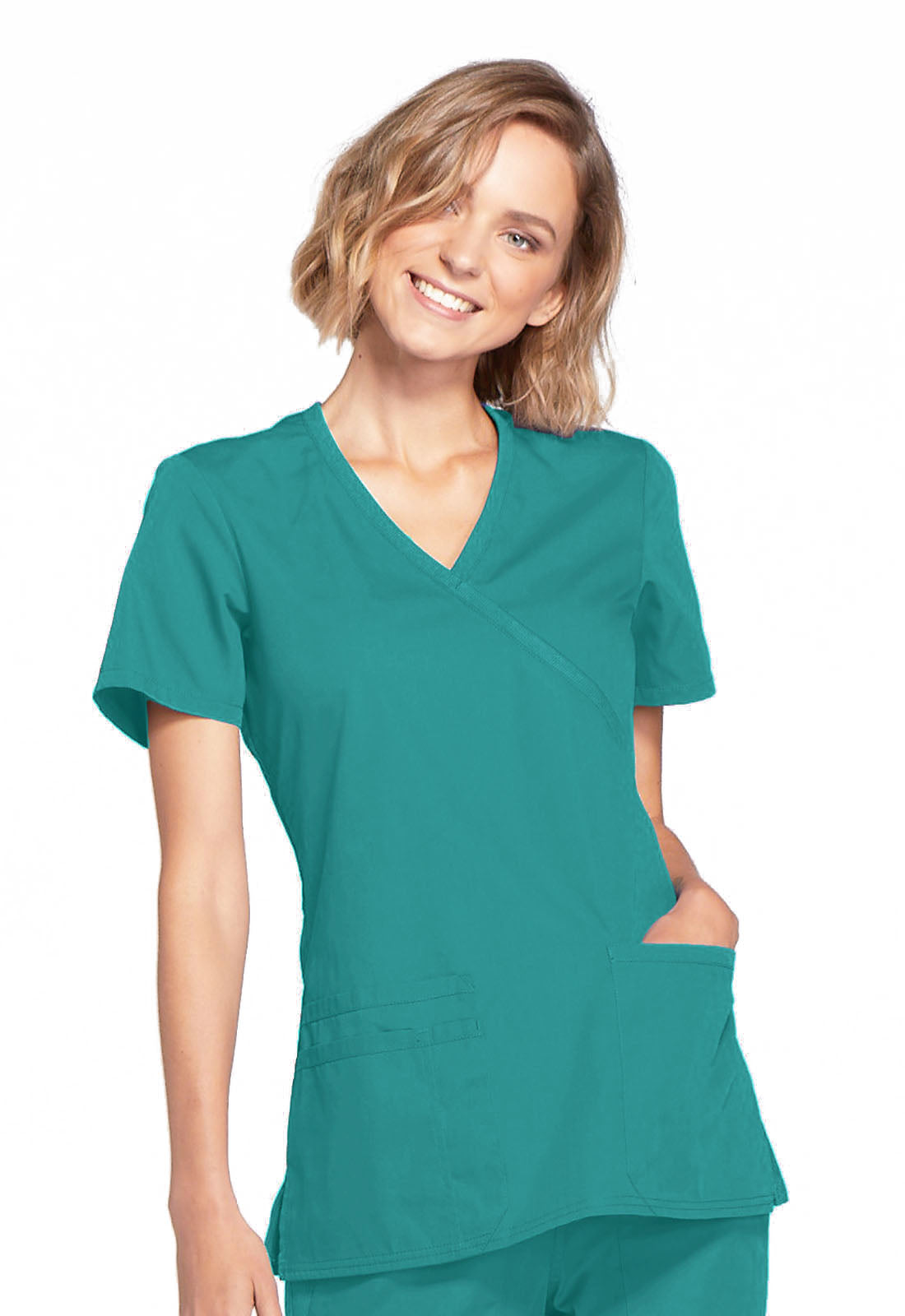 Cherokee Women's Mock Wrap Scrub Top WW650