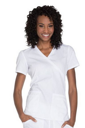 Cherokee Women's Mock Wrap Scrub Top WW650