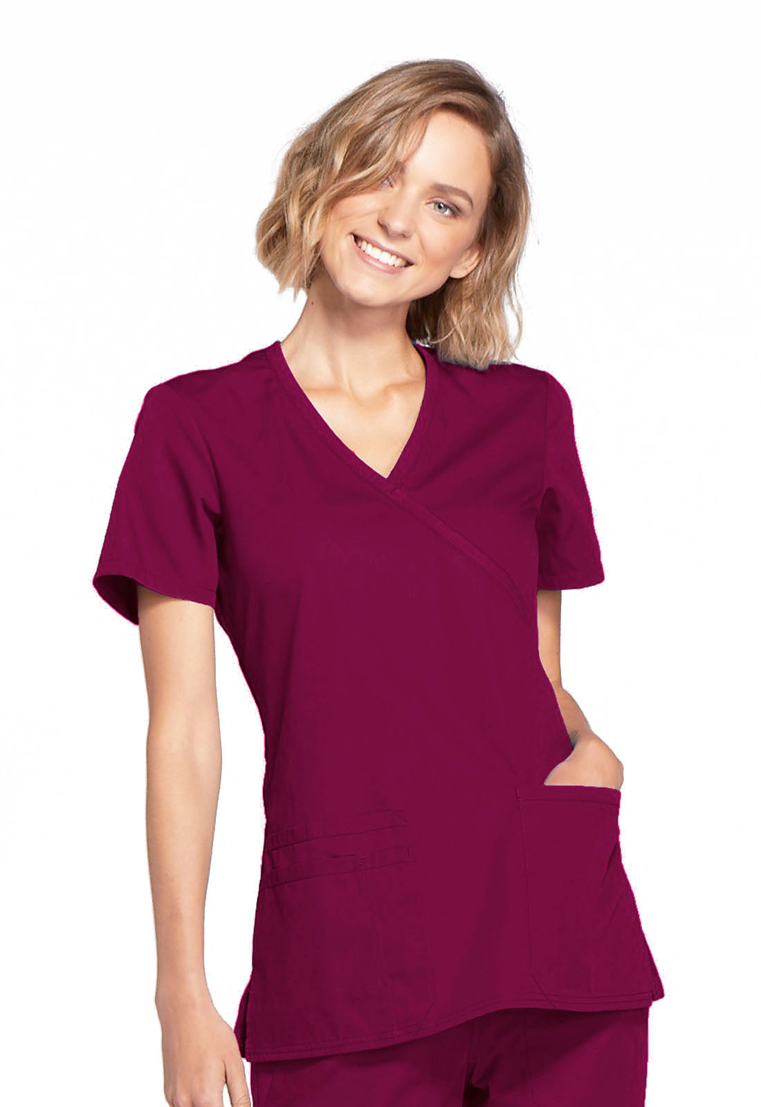 Cherokee Women's Mock Wrap Scrub Top WW650