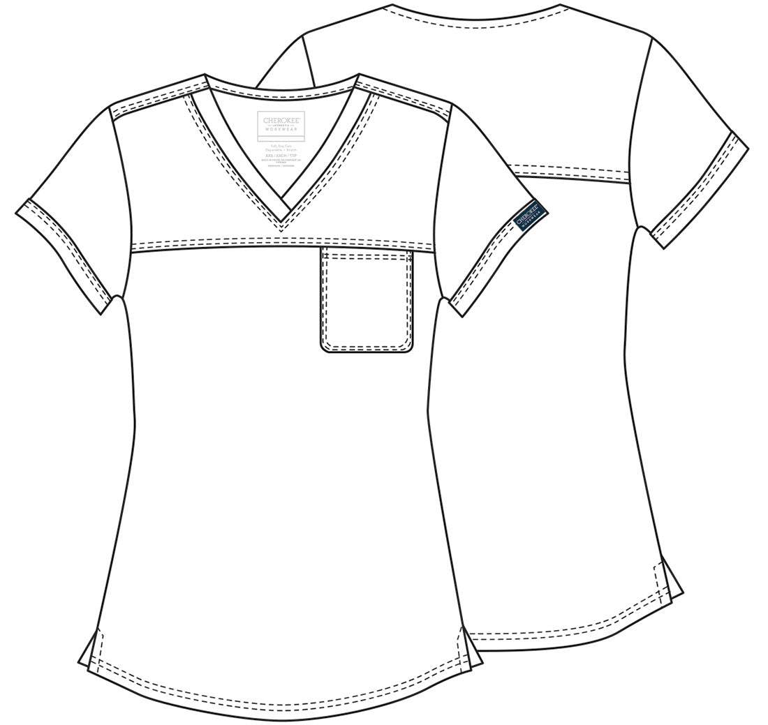 Cherokee Women's V-Neck Tuck-In Solid Scrub Top WW657