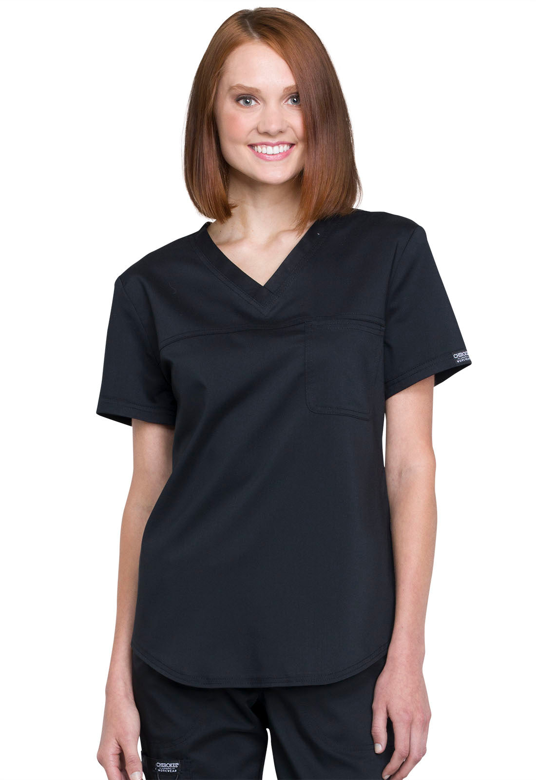Cherokee Women's V-Neck Tuck-In Solid Scrub Top WW657