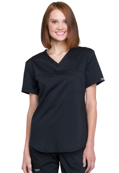Cherokee Women's V-Neck Tuck-In Solid Scrub Top WW657