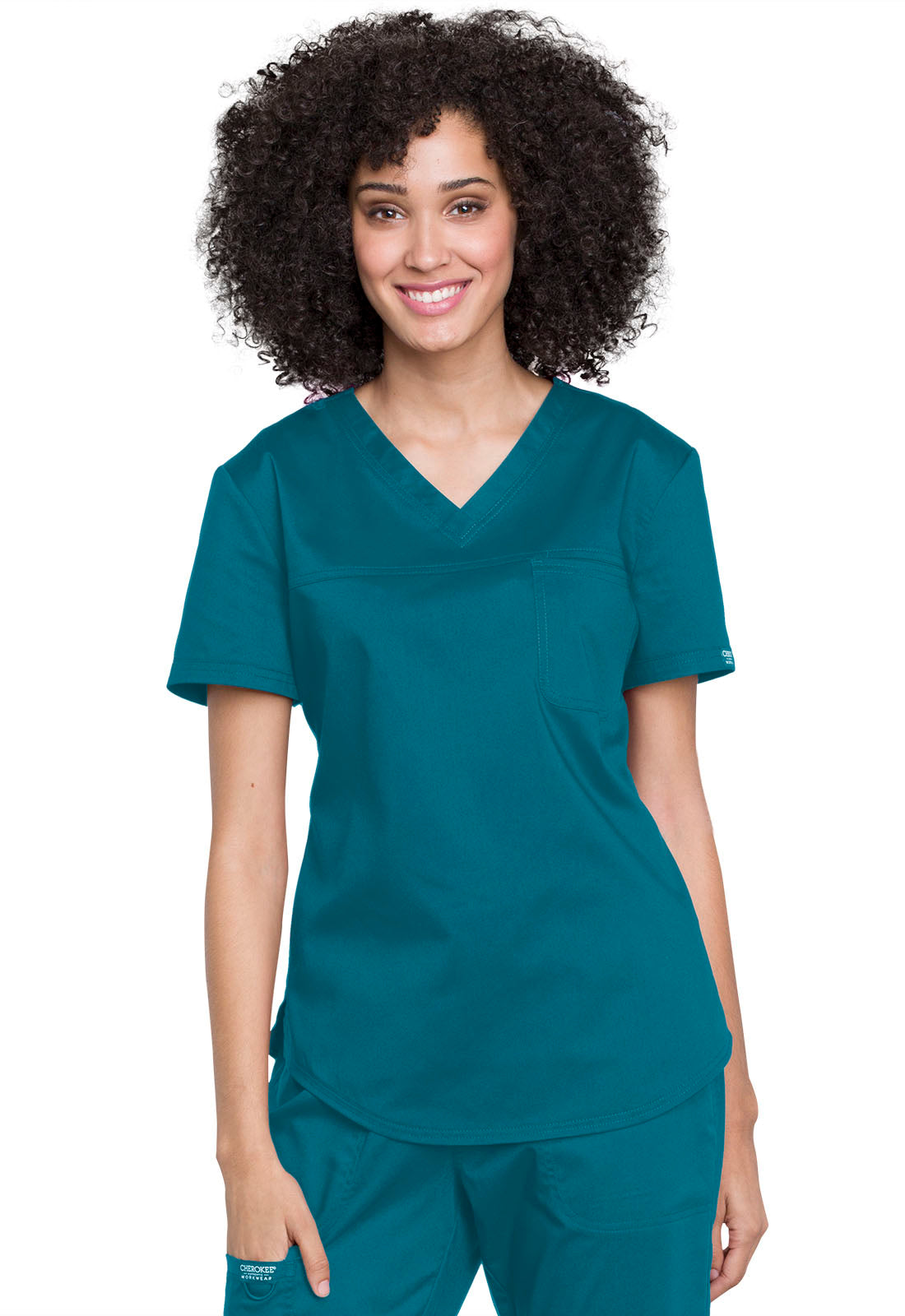 Cherokee Women's V-Neck Tuck-In Solid Scrub Top WW657
