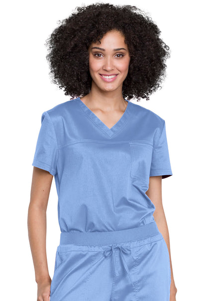 Cherokee Women's V-Neck Tuck-In Solid Scrub Top WW657