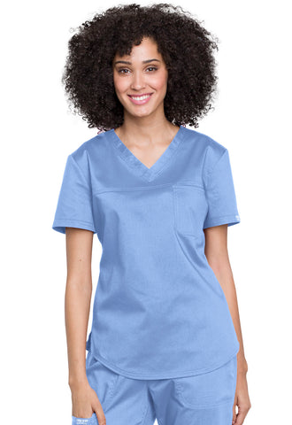 Cherokee Modern V-Neck Top Women's Scrub Tops Medical Scrubs