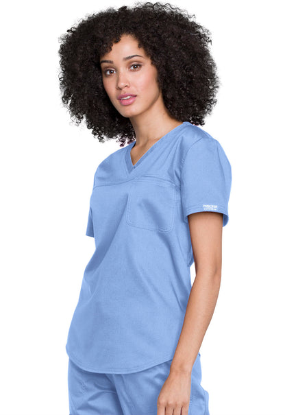 Cherokee Women's V-Neck Tuck-In Solid Scrub Top WW657