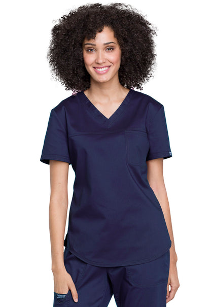 Cherokee Women's V-Neck Tuck-In Solid Scrub Top WW657