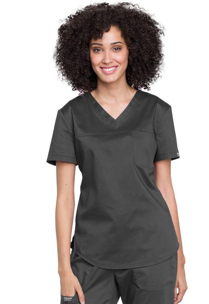 Cherokee Women's V-Neck Tuck-In Solid Scrub Top WW657