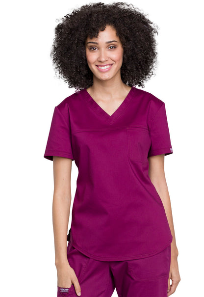 Cherokee Women's V-Neck Tuck-In Solid Scrub Top WW657