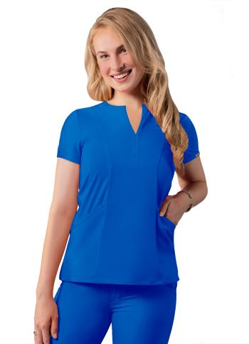 Adar Women's Addition Notched V-Neck Scrub Top A6002