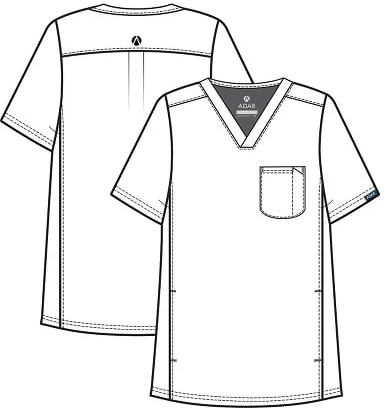 Men's Addition by Adar Modern V Neck Scrub Top A6010