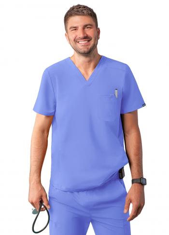 Men's Addition by Adar Modern V Neck Scrub Top A6010