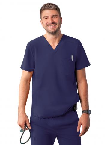 Men's Addition by Adar Modern V Neck Scrub Top A6010