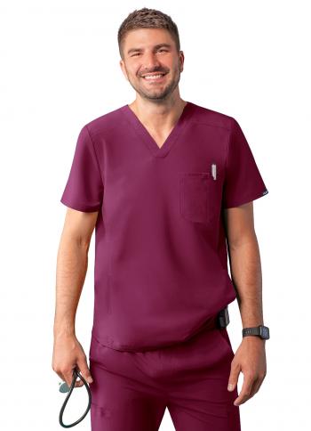 Men's Addition by Adar Modern V Neck Scrub Top A6010