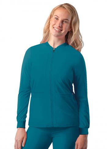 Ladies Addition by Adar Bomber Zipper Scrub Jacket A6200