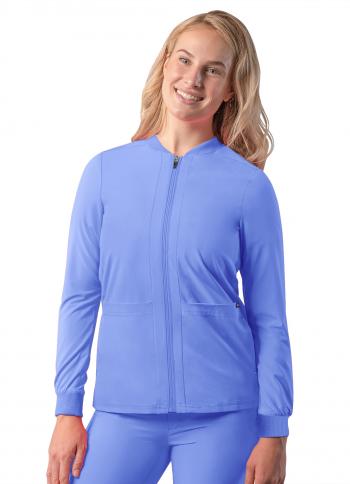 Ladies Addition by Adar Bomber Zipper Scrub Jacket A6200