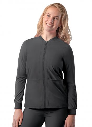 Ladies Addition by Adar Bomber Zipper Scrub Jacket A6200
