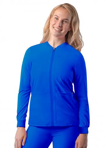Ladies Addition by Adar Bomber Zipper Scrub Jacket A6200