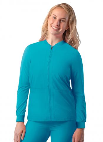 Ladies Addition by Adar Bomber Zipper Scrub Jacket A6200