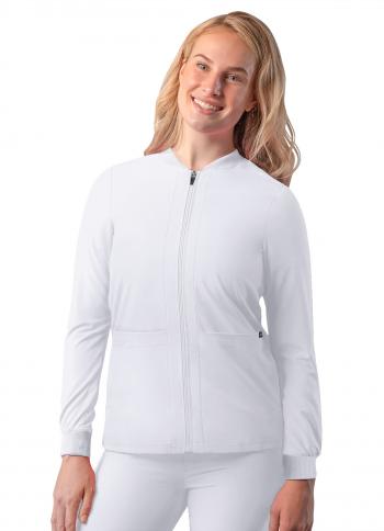 Ladies Addition by Adar Bomber Zipper Scrub Jacket A6200