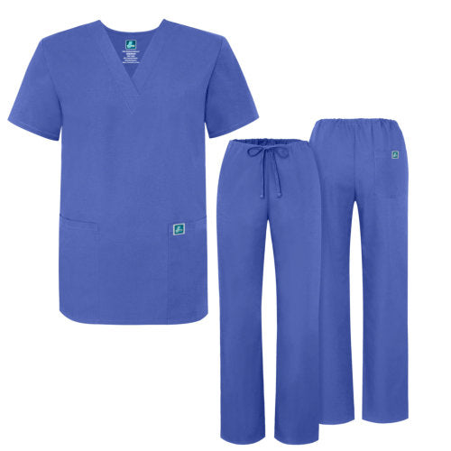 Adar 701 Ceil Blue Scrub Set
