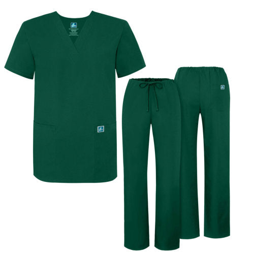 Adar 701 Hunter Green Scrub Set
