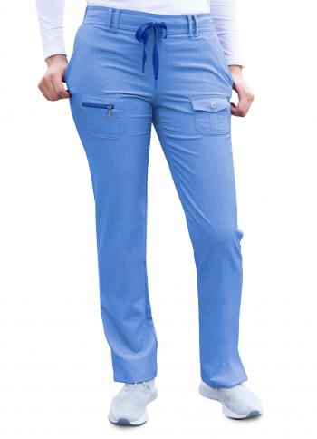 Adar Women's Pro Collection Slim Fit 6 Pocket Scrub Pant P4100