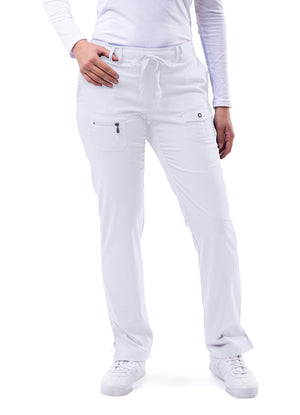 Adar Women's Pro Collection Slim Fit 6 Pocket Scrub Pant P4100