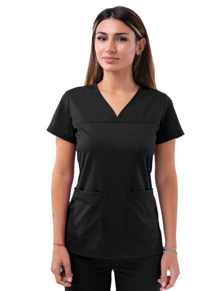 Adar Women's Sweetheart V-Neck Scrub Top P4210