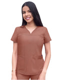 Adar Women's Sweetheart V-Neck Scrub Top P4210