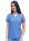 Adar Women's Sweetheart V-Neck Scrub Top P4210