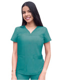 Adar Women's Sweetheart V-Neck Scrub Top P4210