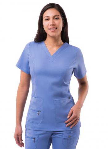 Adar Women's Elevated V-Neck Scrub Top P4212