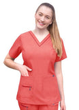 Adar Women's Elevated V-Neck Scrub Top P4212