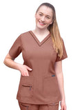 Adar Women's Elevated V-Neck Scrub Top P4212