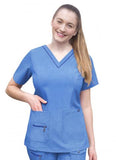Adar Women's Elevated V-Neck Scrub Top P4212