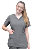 Adar Women's Elevated V-Neck Scrub Top P4212