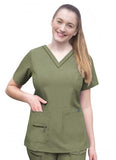 Adar Women's Elevated V-Neck Scrub Top P4212