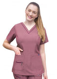 Adar Women's Elevated V-Neck Scrub Top P4212