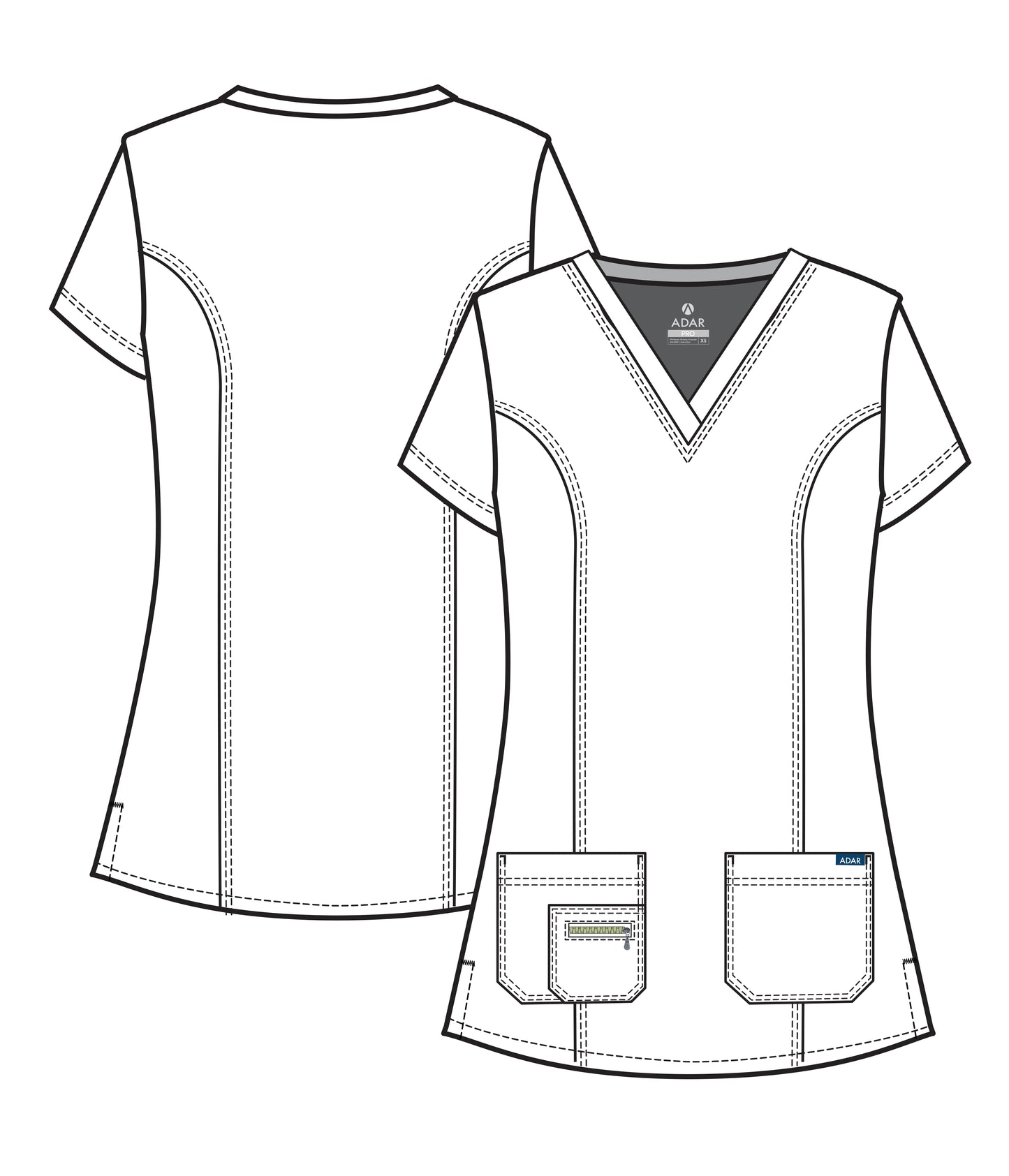 Adar Women's Elevated V-Neck Scrub Top P4212